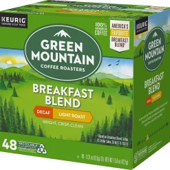 Green Mountain Breakfast Blend Decaf Coffee Keurig® K-Cup® Pods, Light Roast, 48/Box (5000355634)