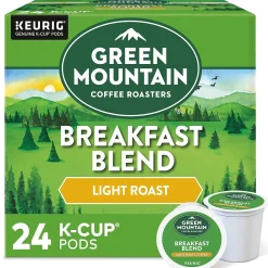 Green Mountain Breakfast Blend Coffee Keurig® K-Cup® Pods, Light Roast, 24/Box (5000330085)