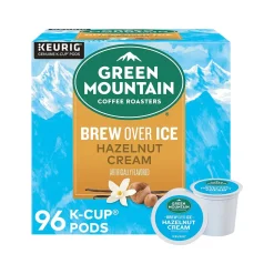Green Mountain Coffee Roasters Hazelnut Cream Iced Coffee, Keurig K-Cup Pod, Medium Roast, 96/Carton (390290CT)