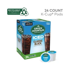 Green Mountain Coffee Roasters Classic Black Iced Coffee Keurig® K-Cup® Pods, Medium Roast, 24/Box (5000372042)