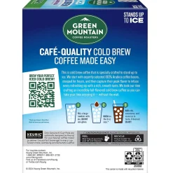 Green Mountain Coffee Roasters Iced Cold Brew Almond Vanilla Iced Coffee Keurig® K-Cup® Pods, Light Roast, 80/Carton