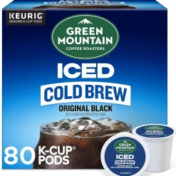 Green Mountain Coffee Roasters Classic Black Iced Coffee Keurig® K-Cup® Pods, Medium Roast, 80/Carton (5000372042CT)