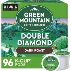 Green Mountain Double Diamond Coffee, Dark Roast, Keurig® K-Cup® Pods, 96/Carton (GMT4066CT)