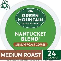 Green Mountain Nantucket Blend Coffee Keurig® K-Cup® Pods, Medium Roast, 24/Box (6663)