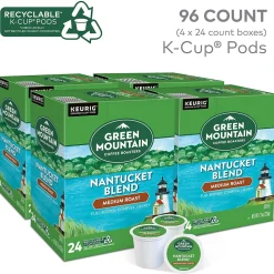 Green Mountain Nantucket Blend Coffee Keurig® K-Cup® Pods, Medium Roast, 96/Carton (6663)