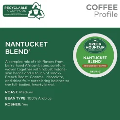 Green Mountain Nantucket Blend Coffee Keurig® K-Cup® Pods, Medium Roast, 96/Carton (6663)