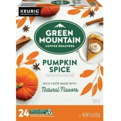 Green Mountain Pumpkin Spice Coffee, Keurig® K-Cup® Pod, Light Roast, 96/Carton (6758)