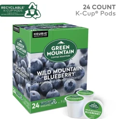 Green Mountain Wild Mountain Blueberry Coffee Keurig® K-Cup® Pods, Light Roast, 24/Box (6783)