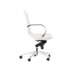 Gry Mattr Capsule Ergonomic Faux Leather Swivel Task Chair, White (GMCC-00852)