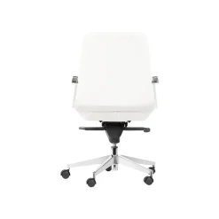 Gry Mattr Capsule Ergonomic Faux Leather Swivel Task Chair, White (GMCC-00852)