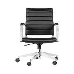 Gry Mattr Capsule Faux Leather Swivel Task Chair, Black (GMCC-00850)