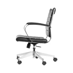 Gry Mattr Capsule Faux Leather Swivel Task Chair, Black (GMCC-00850)