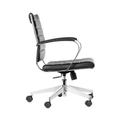 Gry Mattr Capsule Faux Leather Swivel Task Chair, Black (GMCC-00850)