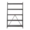 Gry Mattr Live Edge 66.14"H 5-Shelf Ladder Bookcase, Black Walnut (GMCC-00842)