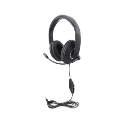 Hamilton Buhl Smart-Trek Mini Noise Canceling Stereo On Ear Headset, Black/Silver (STM2BK)