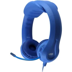 HamiltonBuhl Kid's Flex-Phones TRRS Headset with Gooseneck Microphone, Blue (HECKFX2UBLU)