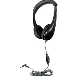 HamiltonBuhl Motive8 Mid-Sized Multimedia Headphone with In-line Volume Control, Black (HECM8BK1)