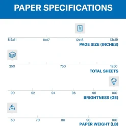 Hammermill 60 lb. Paper, 12" x 18", White, 1250 Sheets/Carton (12004-0CASE)