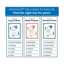 Hammermill 8.5" x 11" Multipurpose Paper, 24 lbs., Cream, 500 Sheets/Ream(168060)