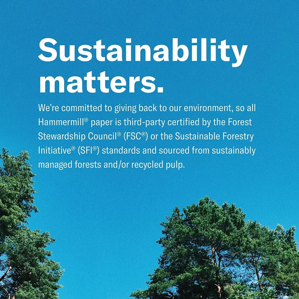 Hammermill Copy Plus 8.5" x 11" Copy Paper, 20 lbs., 92 Brightness, 2500 Sheets/Carton (105650)