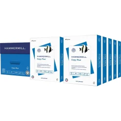 Hammermill Copy Plus 8.5" x 11" Copy Paper, 20 lbs., 92 Brightness, 5000 Sheets/Carton (105007)