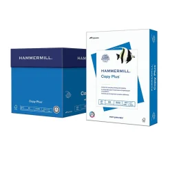 Hammermill Copy Plus 8.5" x 11" Copy Paper, 20 lbs., 92 Brightness, 2500 Sheets/Carton (105650)