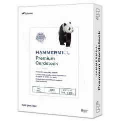 Hammermill Premium 110 lb. Cardstock Paper, 8.5" x 11", White, 200 Sheets/Ream (168380R)