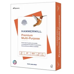 Hammermill Premium 8.5" x 11" Multipurpose Paper, 24 lbs., 97 Brightness, 500 Sheets/Ream (105810)
