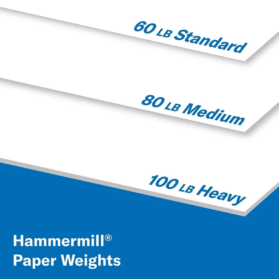 Hammermill Premium Color Copy 60 lbs. Cover Paper, 8.5" x 11", Photo White, 250 Sheets/Pack (122549)