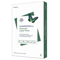 Hammermill Premium Laser Print 11" x 17" Multipurpose Paper, 24 lbs., 98 Brightness, 500/Ream (104620)