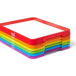 hand2mind Magnetic Activity Tray Dry-Erase Whiteboards, 9.5" x 13", 6/Set (96157)