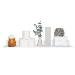 Hangman No-Stud Single Aluminum Floating Shelf, 24-In., White Powder Coat (HANL24W)