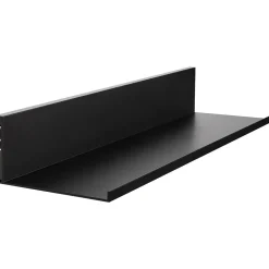 Hangman No-Stud Single Aluminum Floating Shelf, 48-In., Black Powder Coat (HANL48B)