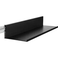 Hangman No-Stud Single Aluminum Floating Shelf, 18-In., Black Powder Coat (HANL18B)