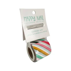 Happy Mail Packing Tape with Dispenser, 1.8" x 16.4 yds., Multicolor (246452)