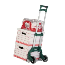 Harper Folding Aluminum Hand Truck with Telescoping Handle and 5