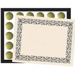 Hayes Art Deco Certificate Set, 9" x 12", Black, 110/Set (H-VA437)