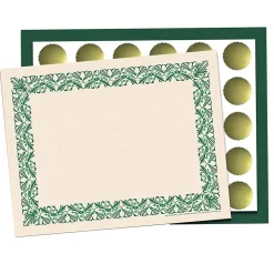 Hayes Art Deco Certificate Set, 9" x 12", Green, 110/Set (H-VA436)