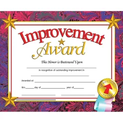 Hayes Publishing Improvement Award Certificate, 30 Per Pack, 3 Packs (H-VA688-3)