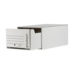 Heavy-Duty Storage Box Drawer, Legal Size, White, 6/Carton (UNV85301)