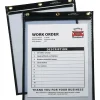 Heavy-Duty Super Heavyweight Plus Shop Ticket Holders, 12" x 9", Black, 15/Bx (CLI50912)