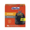 Hefty 30 Gallon Trash Bag, 30" x 33", Low Density, 1.1 mil, Black, 222 Bags/Box (PCTE85274CT)