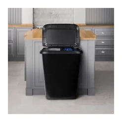 Hefty Dual Function XL Trash Can, 20.4 Gallons, Black, 2/Pack (HFTCOM2280075-2)