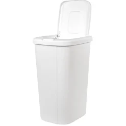 Hefty Step On Trash Can, Black, 12.2 Gallon, 2/Pack (2198HFTCOM075)