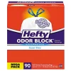Hefty Strong 13 Gallon Kitchen Trash Bag, 23.75" x 27", Low Density, 0.9 mil, White, 90 Bags/Box (RFPE84574CT)
