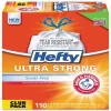 Hefty Ultra Strong 13 Gallon Kitchen Trash Bag, 23.75" x 24.88", Low Density, 0.9 mil, White, 110 Bags/Box (PCTE88368CT)