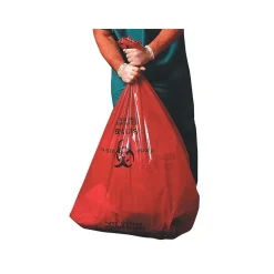 Heritage 10 Gal. Biohazard Liners, Red, 23"L x 24"W, 500/Carton (A4823PR)