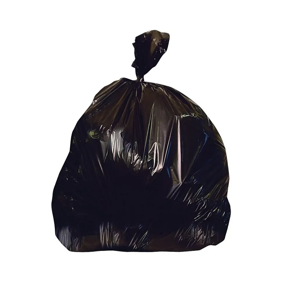 Heritage 96 Gallon Industrial Trash Bag, 57" x 75", Low Density, 2 Mil, Black, 50 Bags/Box (K1475QK)