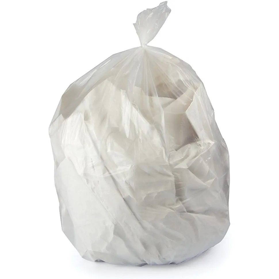 Heritage 12-16 Gallon Industrial Trash Bag, 24" x 32", Low Density, 0.5 Mil, Clear (H4832MC R01)
