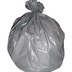 Heritage 40-45 Gallon Industrial Trash Bag, 40" x 46", Low Density, 1.1 Mil, Gray (H8046SG)